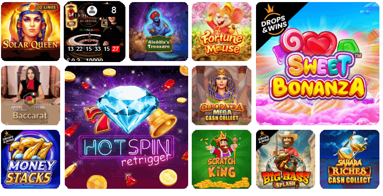 Slot machine e giochi al Casino Gratowin