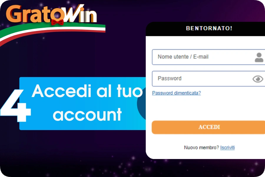 Accesso al casinò gratowin in Italia